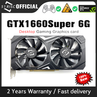 SHELI 51RISC GTX1660Super 6GB 1660Ti 6GB gry wideo karty GTX1660 6GB karty graficzne GPU pulpit gra komputerowa 1060 1